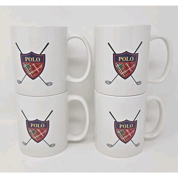Polo Ralph Lauren 1997 Coffee Mug Polo Golf Crest Clubs VTG Cup New U218 - Picture 2 of 10